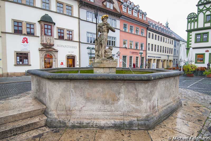 Neptunbrunnen, Marktplatz in Weimar